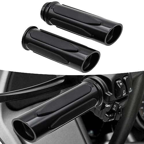 Electronic Throttle Control Grips, Replacement for Harley Davidson Touring, Softail, Dyna Models (Road Glide, Street Glide, Road King, Electra Glide, Fat Boy) - color: Black