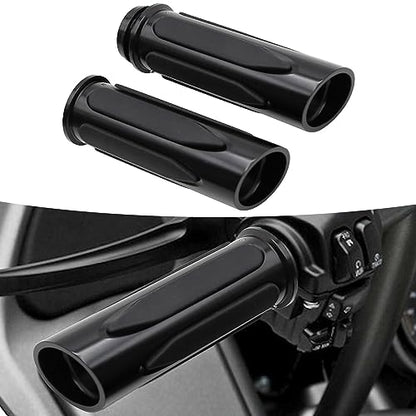 Electronic Throttle Control Grips, Replacement for Harley Davidson Touring, Softail, Dyna Models (Road Glide, Street Glide, Road King, Electra Glide, Fat Boy) - color: Black
