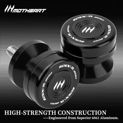 M8 Motorcycle Swingarm Sliders For GSX-R600 1992-2026 GSX-R 600Z 2022-2026 Swingarm Spools CNC Aluminum Heavy-Duty gsx-r 600 600z Accessories (Black) - color: Black