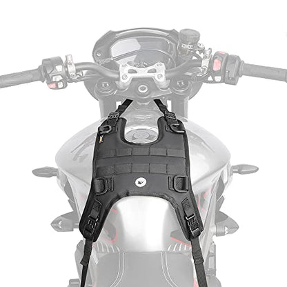 Rhinowalk Motorcycle Tank Bag/Bumper Bag Universal Saddle Bag Mounting Base - color: Black, size: Fuel tank mounting base