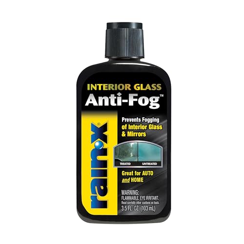 Rain-X AF21106D Glass & Mirrors Anti-Fog Treatment, Prevents Fogging & Steaming on Windshield and Visors, Improves Visibility, Great for Auto & Home - size: 3.5 Fl Oz (Pack of 1), style: Squeeze Bottle