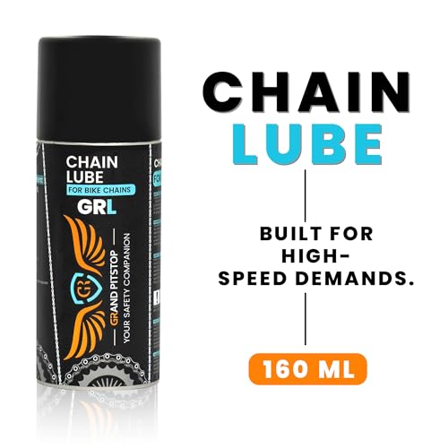 GRAND PITSTOP Chain Cleaner, Degreaser 160ml and Chain Lube, Greaser, 160ml Motorcycle Bike Chain Cleaner for all bikes Motorcycles, Super Durable - size: GR-Cleaner & Lube - 160ml