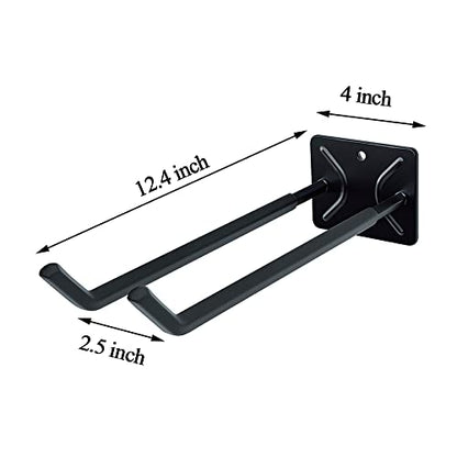 Ultrawall Garage Storage Hooks, Heavy Duty Steel Tool Organizer, 12.4 Inch Wall Mount Hangers Racks for Car Tires, Ladders, Chairs, Ropes and Garden Tools, 2 Pack - size: 2 Pack