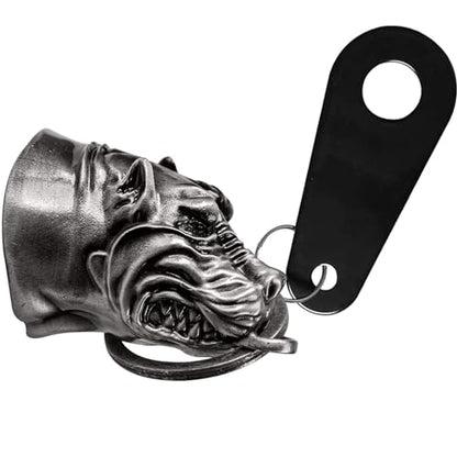 Dream Apparel Motorcycle Bell Guardian Angel Drive Away Gremlin, Biker Bell for Men Women Rider Riding, Good Luck Gift - style: Pitbull