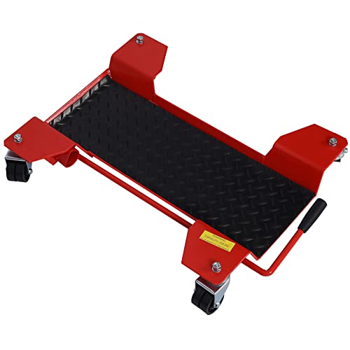 Gecheer Motorcycle Garage Stand Dolly for Secure Storage and Easy Movement of Heavy Bikes Up to 500lbs Capacity