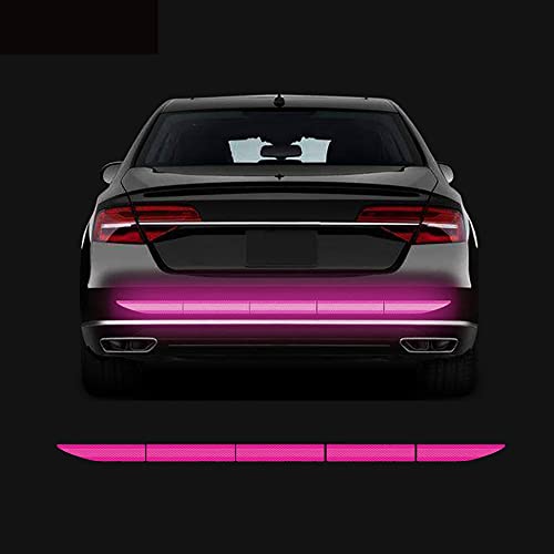 5pcs/Set Diamond Grade Reflective Stickers High Intensity Night Visibility Safety Warning Sign Reflective Tape Stickers for Cars Trucks Helmets Motorcycle Bumper Sticker 35.83x1.57in - color: Purple