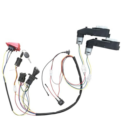 JRRXM 12V Motor Gearbox Wires Harness Conversion Kit Set for Power Wheels Trax Upgrade,DIY Self-Made High-Speed Ride On Toys Electric Car Complete Set of Parts,Fast,6V - size: 12V