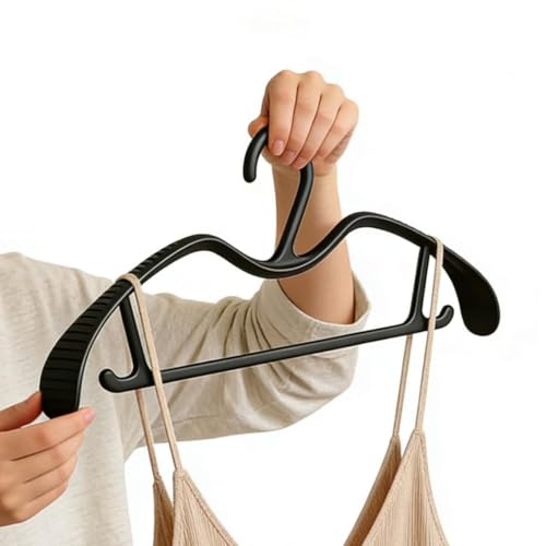 10Pack Coat Hanger Wide Shoulder Hangers Black