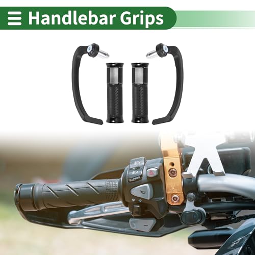 7/8" 22mm 15/16" 24mm Motorcycle Hand Grips Cover Kit Aluminum Alloy Handlebar Hand Grips Black 1 Set Diamond Pattern Side Checkered Diamond Pattern - color: Black