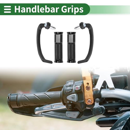 7/8" 22mm 15/16" 24mm Motorcycle Hand Grips Cover Kit Aluminum Alloy Handlebar Hand Grips Black 1 Set Diamond Pattern Side Checkered Diamond Pattern - color: Black
