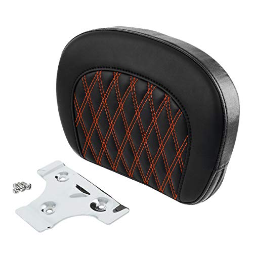 Detachable Sissy Bar Backrest Pad Fits For Harley 1997-2023 Touring Road King Electra Glide Street Glide 2018-2023 Softail Slim FLSL Low Rider FXLR - color: Style I