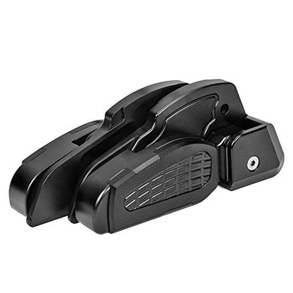 Motorcycle Rear Passenger Extension Foot Pad Footpegs Foldable Pedals Rests Footrest for Vespa Primavera 125 150 Sprint 125 150 2017 2018 2019 2020 2021 2022 (Black)
