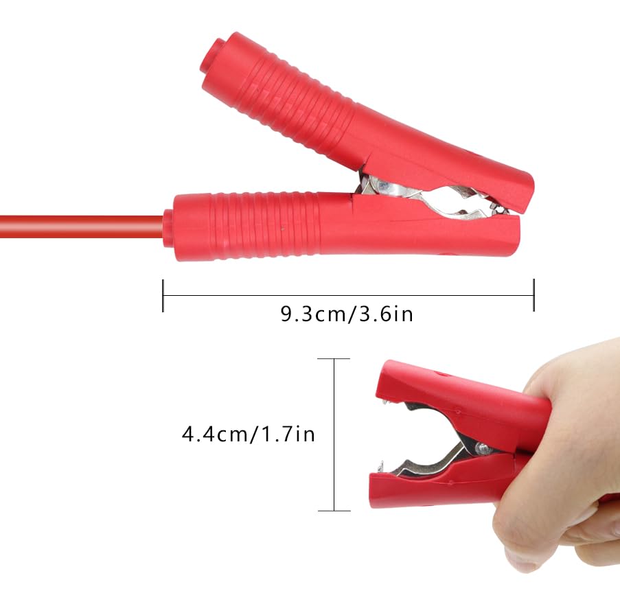 14AWG Battery Alligator Crocodile Clip to Solar Connector Extension Cable,Solar Adapter to Alligator Clips Charging Cable with Switch and Fuse(1.5M)