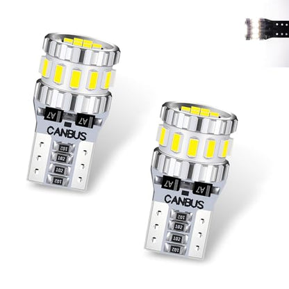 2 PCS Car Wide Lights, License Plate Lights, 3W T10 3014 Led Light Bulbs, Aluminum Reading Lights, Instrument Lights, Auto Bulb Replacements, Universal for Most Cars, Trucks, SUVs (White#1702) - color: White#1702