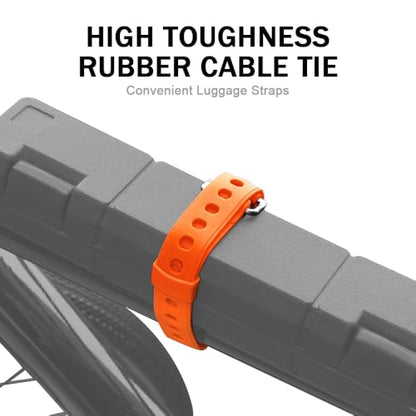 Utility Straps Pro (2-Pack) - Heavy-Duty 40lb Secure Straps for Bikes, Skis, Moto Gear, Tools & More - Freeze-Proof, Safety Orange (20in(50CM)) - color: 20in(50CM)
