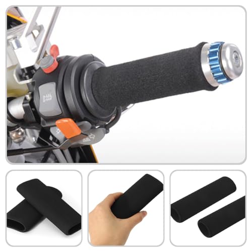 BESPORTBLE Motorcycle Grip Covers, 4Pcs Motorcycle Foam Grips Sponge Bike Handlebar Comfortable Covers Sponge Bicycle Motorbike Handlebar Replacement