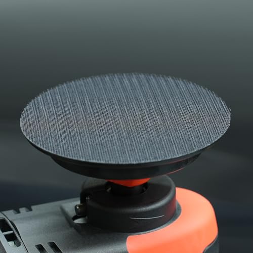 SPTA 2Pcs RO Rotary Flexible Backing Plate, Hoop-and-Loop Face PU Soft Backing Pad Used On Rotary Polisher Sander for Sanding Polishing Buffing Finishing (5/8"-11 Thread, Orange, 6Inch (150mm)) - size: 6Inch (150mm), style: 5/8"-11 Thread