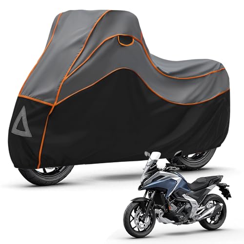 Specialized Hail Protector Motorcycle Cover, Multi-Layered Motorcycle Hail Blankets Protector Cover with 5mm Thick High Density EVA Cushioning Foam Pad and Reflective Stripes, 110L x 43W x 57H in - size: Motorcycle