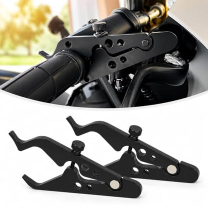 PSLER Motorcycle Cruise Control Throttle Lock Universal Aluminum Clamp,2Pcs | Universal throttle cruise assist,Aluminum clamp design,Black