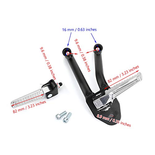 Topteng Rear Foot Pegs Footrests Passenger for Honda CMX300 Rebel 300 2017-2024, CMX500 Rebel 500 2017 2018 2019 2020 2021 2022 2023 2024