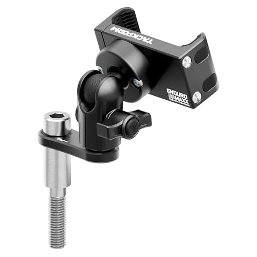 Tackform Black Phone Holder - Vibration Dampening 20MAXX Spring Cradle | Riser Mount - M10 Bolt | Compatible with CAN-AM F3, RS, ST, RT (Various Years) | Compatible with iPhone, Galaxy | Short Reach