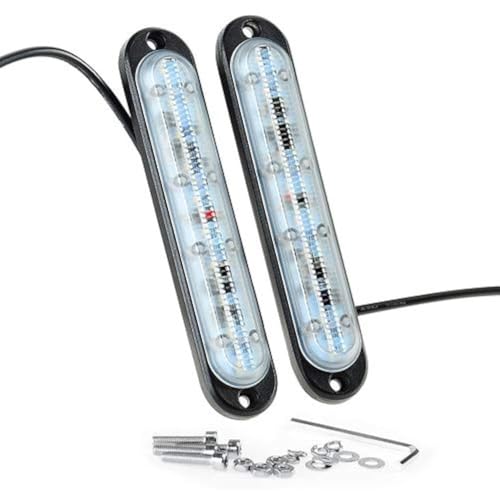 Kawell Universal 2 Pack 10W LED Mini Light Bar Bumper DRL Fog Light Motorcycle Light DRL Tail Backup Light Car Motor Clearance Marker Lights for ATV SUV Mine Boat - color: 2PCS 10-LED Light Bar