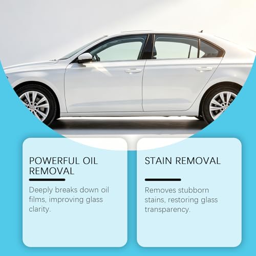 Windshield Oil Film Remover –Grease Cleaner, Cream Sponge Auto Glass, SUV RV Trailer Tractor Headlight | SUV RV Trailer Tractor Headlight