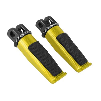 Motorcycle Footpegs Rear Passenger Foot Pegs Replacement for Yamaha YZF R25 R3 R15 MT03 MT25 MT07 MT09 MT10 XSR 700 900 T-MAX TMAX T MAX 530 500 FZ1 FZ6 Foot Rests Pedal (gold) - color: gold