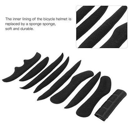Universal Helmet Liner Replacement Kit, 18 Piece Foam Padding Set with Adhesive for Motorcycle, Bike, Sports Helmets