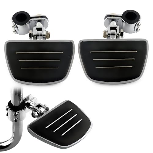 Motorcycle Highway Pegs Footpegs Wide Foot Rest Mini Floorboards Mount Kit Compatible with Harley Road King Road Glide Street Glide Electra Glide Sportster Honda Yamaha Kawasaki 25mm 32mm - color: Style #4 Chrome