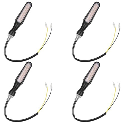 Kinstecks 4PCS Motorcycle Indicators Flowing Turning Indicators Turn Signal Lights 12V 36 LEDs for Motorcycle Motorbike Scooter Quad Cruiser Harley Kawasaki Yamaha Suzuki Off Road-Clear Shell