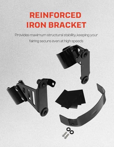 TCMT Motorcycle Headlight Quarter Fairing with Windshield and Bracket Mount Kit Fit for Harley 2020-2024 Softail Standard 2018-2020 Low Rider 2018-2020 Street Bob Vivid Black - color: Headlight Fairing&Bracket