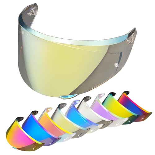 Replacement Helmet Visor for New K3 (Size S, M, L), Motorcycle Helmet Shield Faceshield Visor Lens Compatible with AGV K3 DOT(E2206) Helmet (Revo Clear Gold) - color: Revo Clear Gold