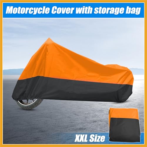 Motorcycle Cover Rain Dust Protector XXL for Harley Davidson Cruiser Sportster Fatboy Softail Dyna Super Glide Replacement