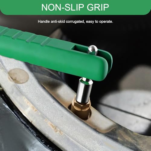 Tire Valve Stem Puller, Valve Stem Removal Tool, No Scratch High Tensile Strength Valves Lever Tool, Automotive Tire Repair Replacement Accessories for Most SUV Motorcycle Truck (Green) - color: Green