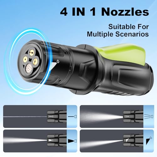 Portable Max 72 PSI Hand Sprayer, Cordless Garden Sprayer with 2000mAh Battery, 4-in-1 Nozzle, 12L Collapsible Bucket, Low Pressure Cleaner for Outdoor Cleaning, Camping, Gardening - style: Foldable Hand Sprayer