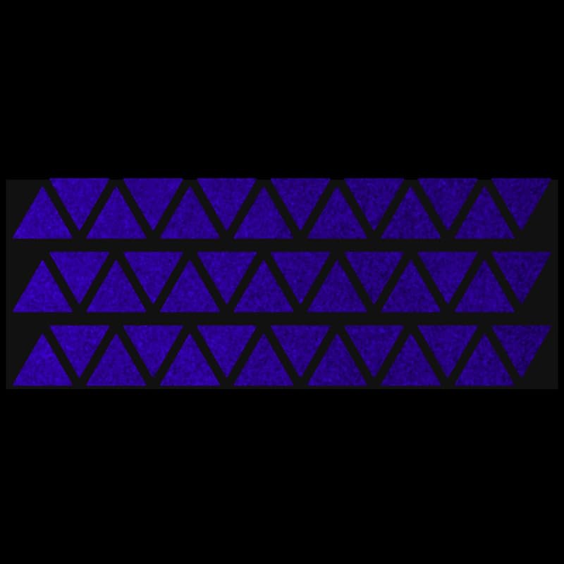 LiteMark Reflective Triangle Sticker for Bike, Helmet, Purple, 1 Inch - Pack of 42 Pcs - color: Purple
