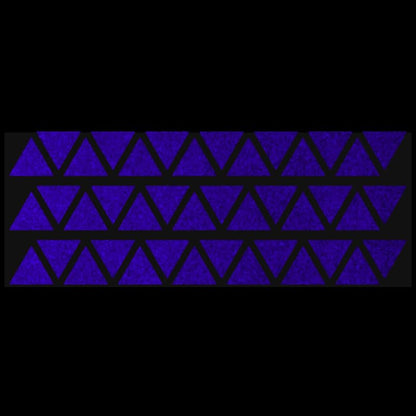LiteMark Reflective Triangle Sticker for Bike, Helmet, Purple, 1 Inch - Pack of 42 Pcs - color: Purple