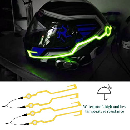 Motorcycle Helmet Light Kit,Waterproof 3 Mode LED Light Night Riding Signal Helmet Light for Motorcycle Bike Helmet,Yellow - color: Yellow
