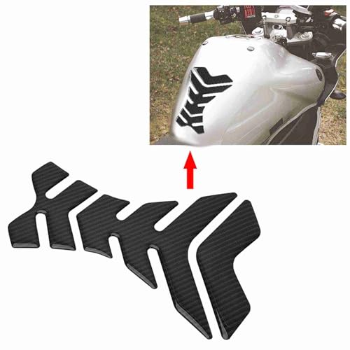 Carbon Fiber Pad Protector Motorcycle Gas Sticker Protector Decals Universal Motorcycle Tank Sticker Fuel Tank Protector Fit for Dukadi Aprilla Black