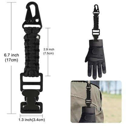 weryerker 2PCS Tactical Glove Clip Holder Anti-slip Nylon Work Glove Holder Clip, for Tactical Backpack, Tool Belt, Outdoor - color: 2pcs Black