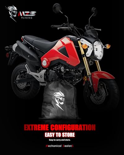 MZS Motorcycle Cover, All Season Weather Outdoor Waterproof Protection fits up to 73 inch M Compatible Mini Bike Dirtbikes Scooter with Vents Night Reflective Tear Scratch Proof Sunblock - size: Medium 73 inches