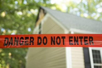 Warning Tape, Red Black Premium Barricade Tape, Non Adhesive Tape, 3" x 300 Feet,1 Roll - size: 3 inches wide x 300 feet long