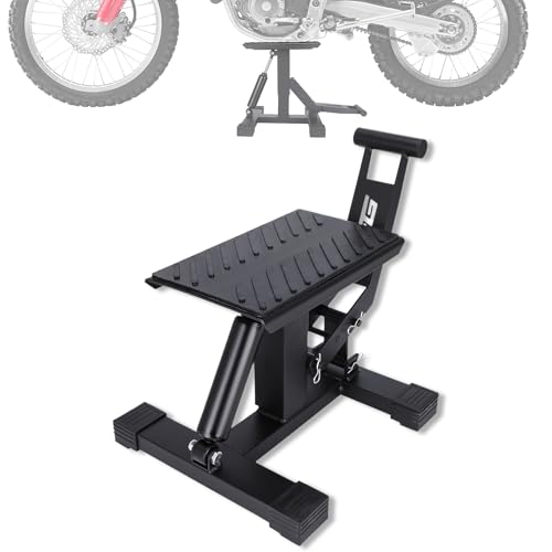 Dirt Bike Stand Motorcycle Lift Jack 1000 Lbs Capacity Height Adjustable Engine Hoist Stand Hydraulic Lift for Dirt Pit Bike ATV Repair Maintainance Heavy Duty