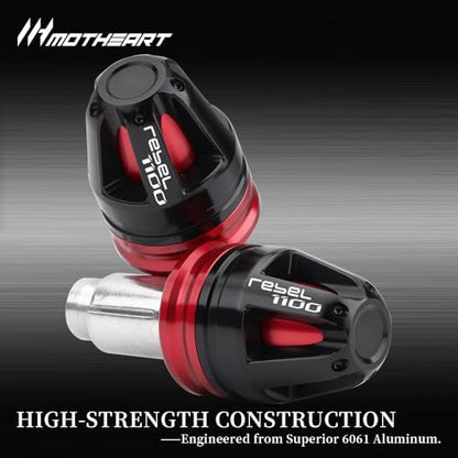 Motorcycle Handlebar End Plugs For Rebel 1100 (CMX1100) 2021-2024 17mm Diameter 7/8” Bars CNC Handlebars (See details below) rebel 1100 Accessories (Red) - color: Red