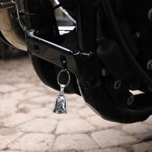 Protective Metal Accessory - Motorcycle Bell, Unique Legend Biker Riding Bell Hanger | Keychain Motorcycle Bells with - color: Keychain