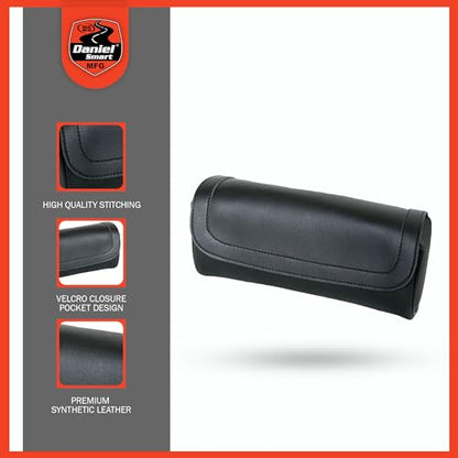 Daniel Smart Motorcycle Large Tool Bag - Premium Synthetic Leather with Classic Black Design - style: Ds5701