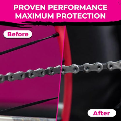 Muc-Off Chain Wet Lube 120ml 2-Pack | Biodegradable Bicycle Chain Lubricant Wet | Reduces Friction & Extends Chain Life | Wax-Based Formula Repels Water | Suitable for MTB & Road Bikes - size: 120mL (Pack of 02)