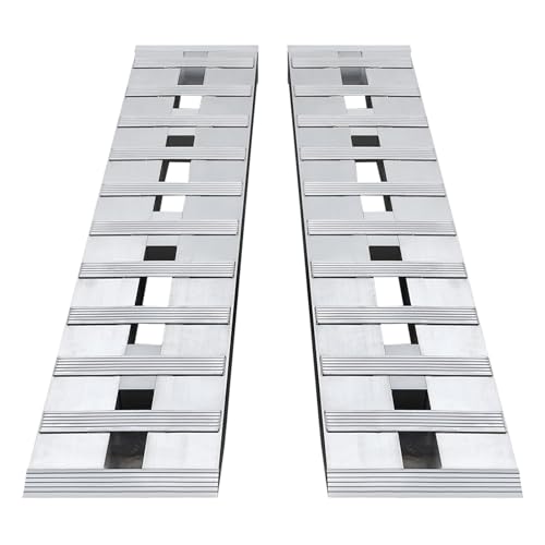 Loading Ramps 6000 Lbs, 2Pcs Folding Powerspots Loading Ramps for Pickup Trucks Bed,Truck Car Auto Trailers Ramps with Load Straps for Motorcycles, ATV/UTV, Lawn Mmowers, Tractors, 60" L x 12" W