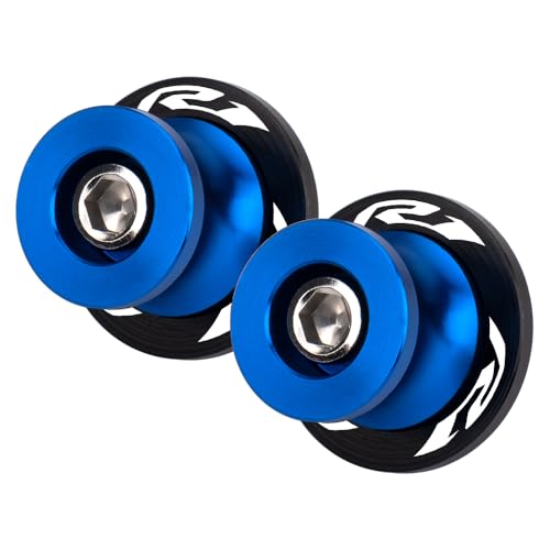M6 Swingarm Spools for Motorcycles For YZF-R1 2004-2025 YZF-R1M 2015-2025 Durable CNC Aluminum Sliders for Maintenance & Rear Swingarm Protection Accessories (Blue) - color: Blue